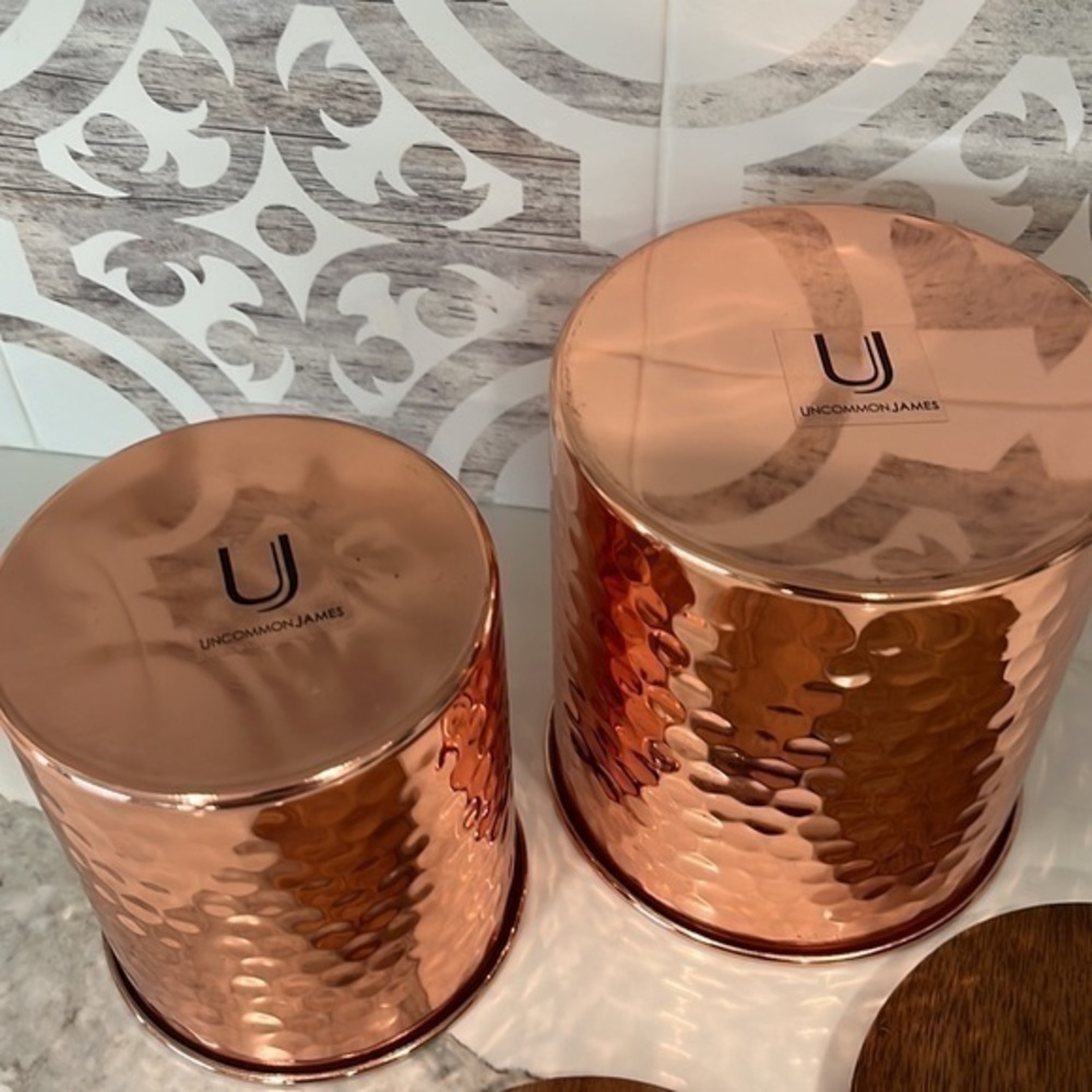 NEW Uncommon‎ James Set of 2 copper Canisters. •••sold out••• on website - Picture 4 of 4
